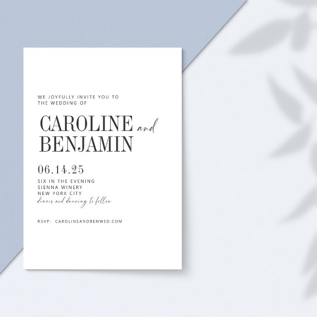 Elegant Black White Background Wedding All in One Invitation (Creator Uploaded)