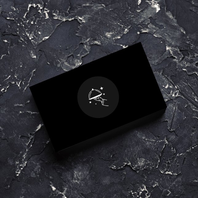 Elegant Black & White Chef & Baker Professional  Business Card (Creator Uploaded)