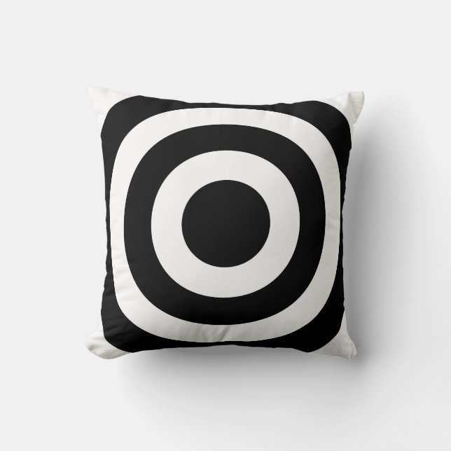 Elegant black white circles - Turn Pillow (Front)