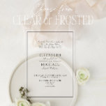 Elegant Black & White Classic Script Wedding Acrylic Invitations<br><div class="desc">Your wedding is a reflection of timeless beauty, elegance, and the love story only you can tell. Our Elegant Black & White Classic Script Acrylic Wedding Invitation brings this sentiment to life with its minimalist yet striking design. The ethereal transparency of the frosted acrylic paired with sophisticated black script makes...</div>