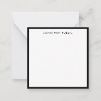Elegant Black White Classic Template Flat Square