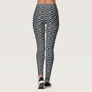 Elegant Black & White Contemporary Leggings