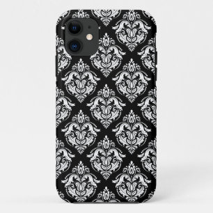 Elegant Black & White Damasks Geometric Pattern Case-Mate iPhone Case