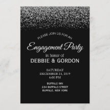 Elegant Black & White Diamond Wedding Engagement