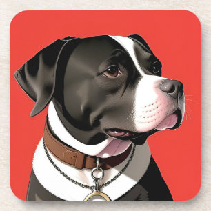 Elegant Black White Dog Portrait Home Accent 🐾 Coaster