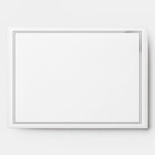 Elegant Black White Floral Wedding Envelope