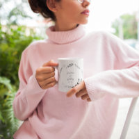 Elegant Black White Floral Wreath Wedding Custom