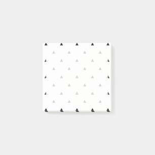 Elegant black white geometric pattern triangles post-it notes