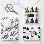 Elegant Black White Gold Christmas Quote Gift Wrapping Paper Sheet<br><div class="desc">Looking for stylish wrapping paper? Check out this matching Elegant Black White Gold Christmas Quote Gift Wrapping Paper Sheets. You get all 3 designs!</div>