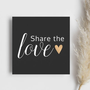 Elegant Black White Gold Heart Beauty Salon Referral Card