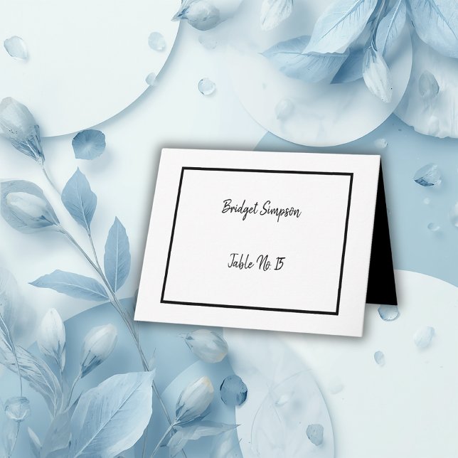 elegant black & white guest Seating Cards (Creator Uploaded)