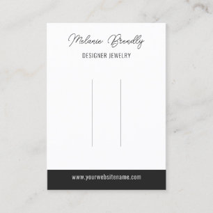 Elegant Black White Hair Clip Display   Business Card