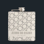 Elegant Black White Mid-Century Mod Custom Wedding Hip Flask<br><div class="desc">Personalised Elegant Black White Mid-Century Modern Custom Wedding Flask</div>