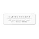 Elegant black white minimalist return address