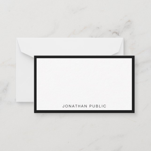 Elegant Black White Minimalist Template Trendy (Front)