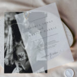 Elegant Black & White Minimalist Wedding Vellum Invitations<br><div class="desc">This Vellum Invitation is the perfect way to add elegance and sophistication to your event. This high-quality transparent overlay can be used as a top layer for various types of invitations or custom stationery. Use it to elevate your invitation, thank you card, menu, and more, creating a refined and timeless...</div>