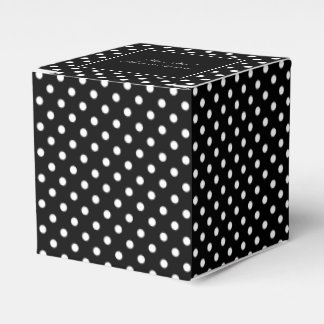 Elegant black & white polkadot wedding favour boxe box