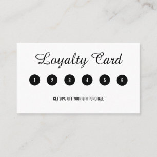 Elegant Black White Professional Loyalty Card