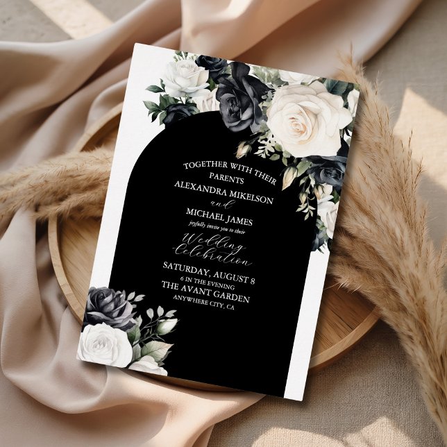 Elegant Black White Rose Wedding (Creator Uploaded)