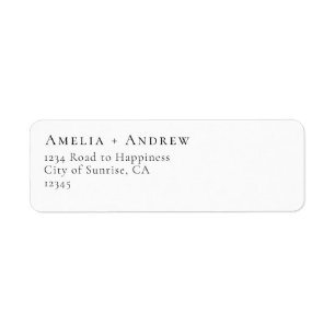 Elegant Black White Script Minimalistic Wedding 