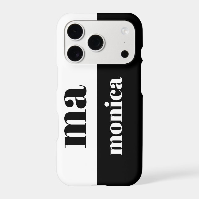 Elegant black &white script monogram initial  (Back)