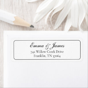Elegant Black & White Script Wedding