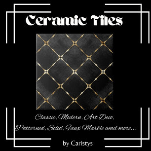 Elegant Black & White Squares Tile