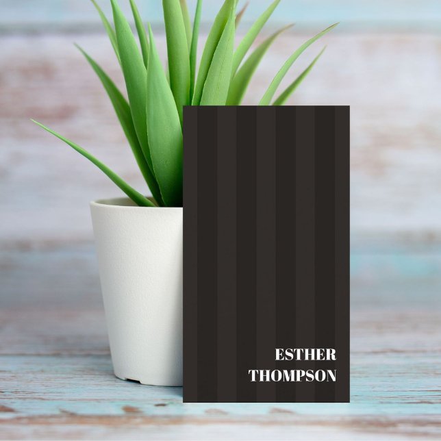 Elegant Black White Stripes Fashion Consultant Business Card (Creator Uploaded)