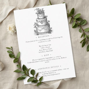 Elegant Black White Toile French Manor Wedding Enclosure Card