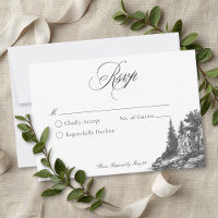 Elegant Black White Toile French Manor Wedding