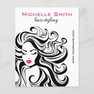 Elegant Black White Wavy Hairstyle Hair Extensions Flyer