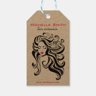 Elegant Black White Wavy Hairstyle Hair Extensions Gift Tags
