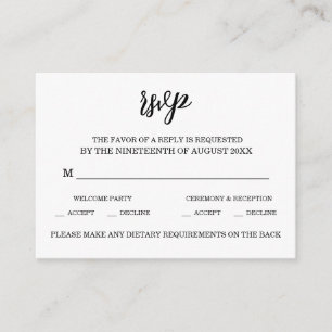 Elegant Black & White Wedding Enclosure Card
