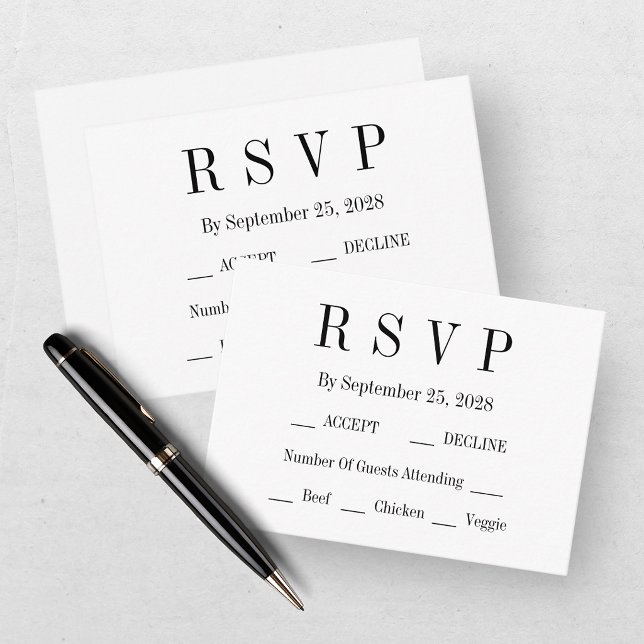 Elegant Black & White Wedding Enclosure Card (Creator Uploaded)