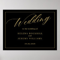 Elegant Black & White Wedding Invitation