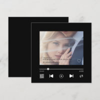 Elegant Black White Wedding Song QR Thank You