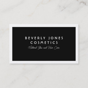Elegant Black with White Border Business Card