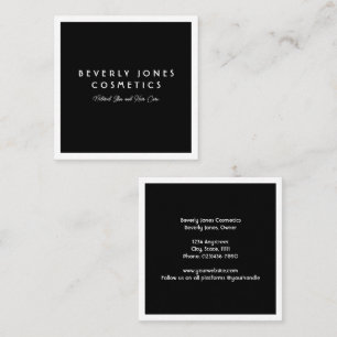 Elegant Black with White Border Business Card