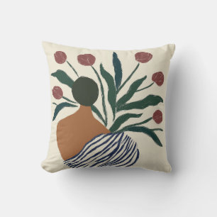 Elegant Black Woman Silhouette Cushion