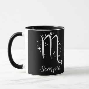 Elegant Black Zodiac sign Mug