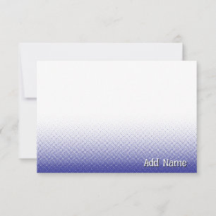 Elegant Blank All Occasion Custom Name Blue Card