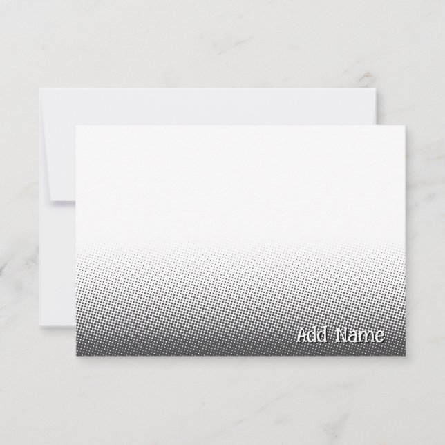 Elegant Blank All Occasion Custom Name Gray Card (Front)