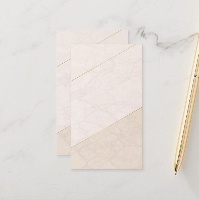 Elegant Blank Appointment Card – Ivory & Gold (Front/Back In Situ)