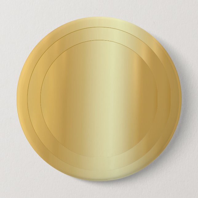 Elegant Blank Faux Gold Template Add Your Text 10 Cm Round Badge (Front)