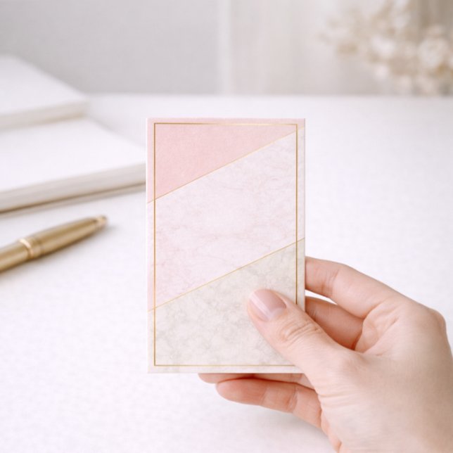 Elegant Blank Loyalty Card – Blush & Gold Design (Creator Uploaded)