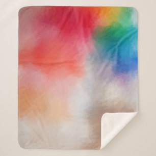 Elegant Blank Template Modern Colourful Abstract Sherpa Blanket