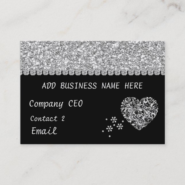 ELEGANT BLING MULTI PURPOSE Business Card (Front)