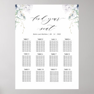 Elegant Bliss, Wedding Seating Chart Sign