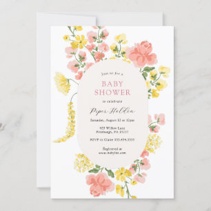 Elegant Bloom Baby Shower Invitation