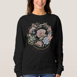 Elegant Bloom & Grow Floral Wreath Sweatshirt